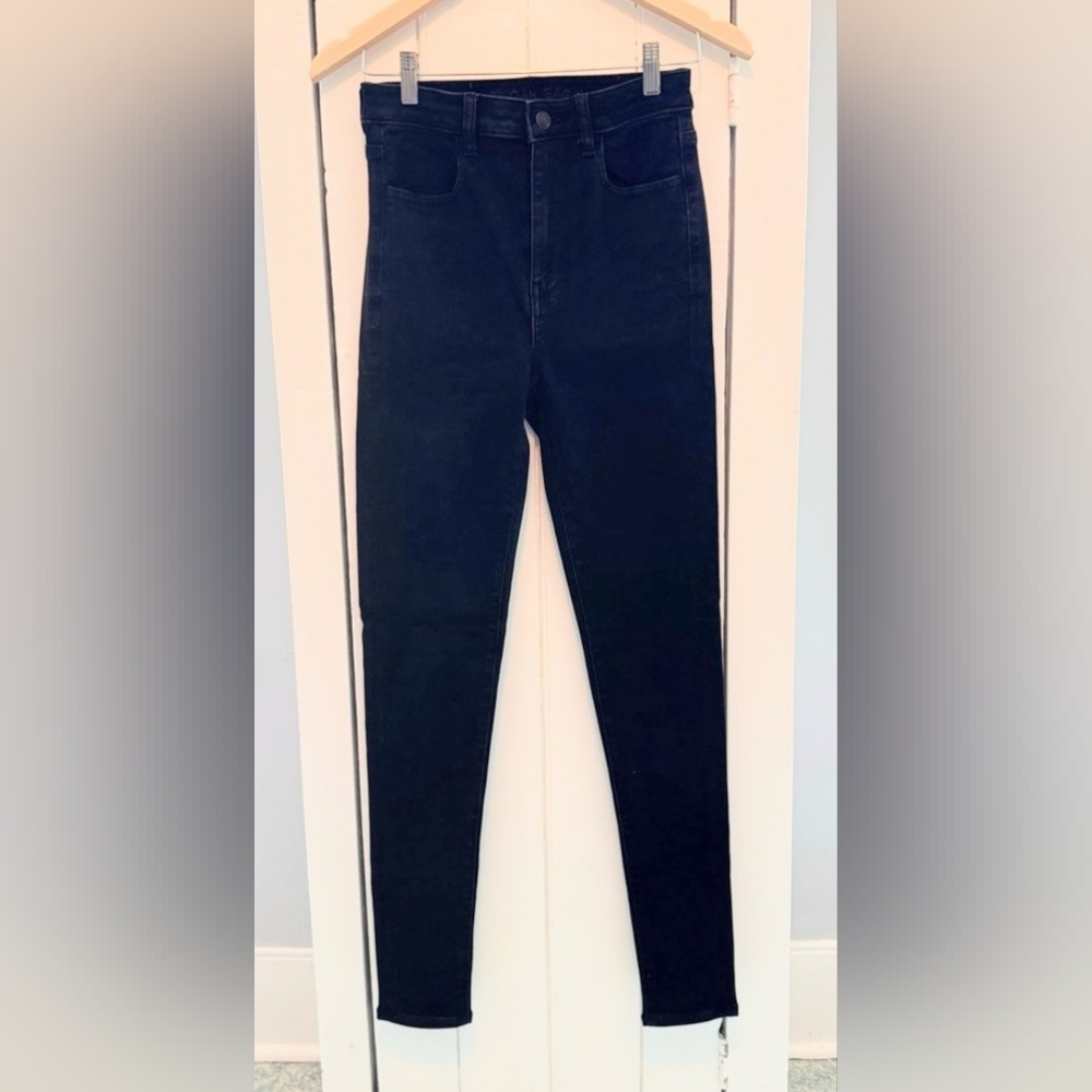High Rise Black Jeans - Long